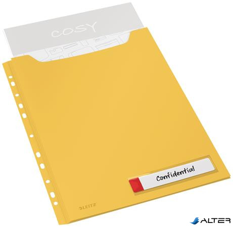 Genotherm, lefűzhető, A4 maxi, LEITZ "Cosy Privacy", melegsárga