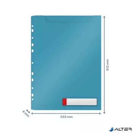 Genotherm, lefűzhető, A4 maxi, LEITZ "Cosy Privacy", nyugodtkék