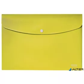   Irattartó tasak, A4, PP, patentos, LEITZ "Recycle", sárga