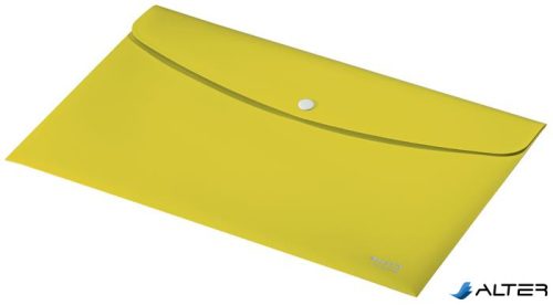 Irattartó tasak, A4, PP, patentos, LEITZ 'Recycle', sárga