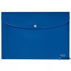   Irattartó tasak, A4, PP, patentos, LEITZ "Recycle", kék