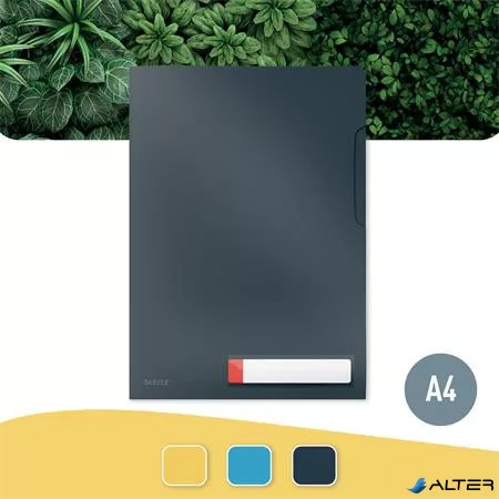 Genotherm, "L", A4, PP, LEITZ "Cosy Privacy", bársonyszürke