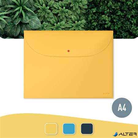 Irattartó tasak, 2 zsebes, A4, PP, pantentos, LEITZ "Cosy", melegsárga