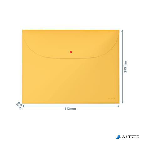 Irattartó tasak, 2 zsebes, A4, PP, pantentos, LEITZ "Cosy", melegsárga