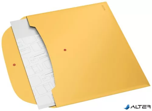 Irattartó tasak, 2 zsebes, A4, PP, pantentos, LEITZ "Cosy", melegsárga