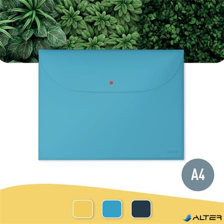 Irattartó tasak, 2 zsebes, A4, PP, pantentos, LEITZ 'Cosy', nyugodtkék