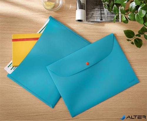 Irattartó tasak, 2 zsebes, A4, PP, pantentos, LEITZ 'Cosy', nyugodtkék