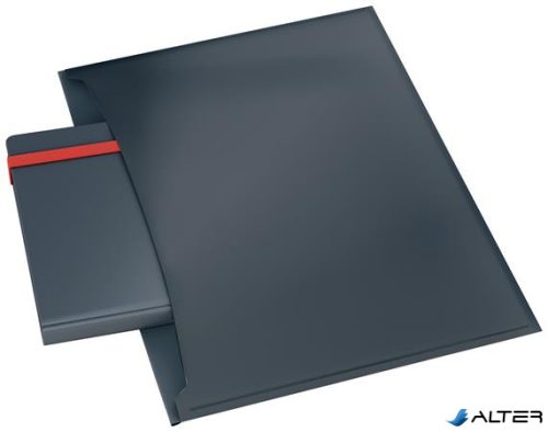 Irattartó tasak, 2 zsebes, A4, PP, pantentos, LEITZ "Cosy", bársonyszürke