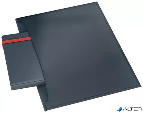 Irattartó tasak, 2 zsebes, A4, PP, pantentos, LEITZ "Cosy", bársonyszürke