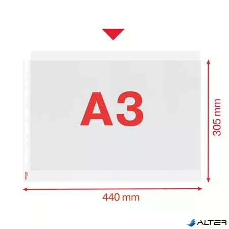 Genotherm, lefűzhető, A3, 85 mikron, narancsos felület, fekvő, ESSELTE