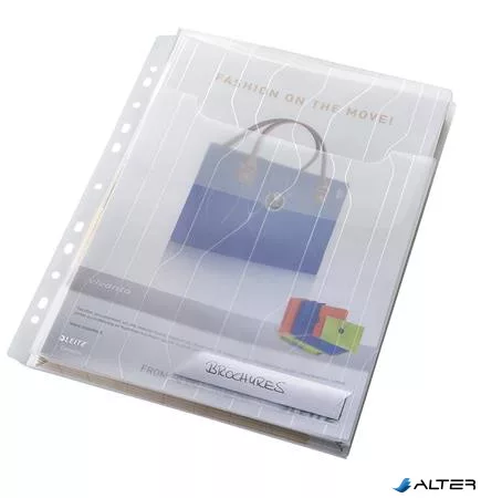 Genotherm, lefűzhető, A4, 200 mikron, füllel, LEITZ "CombiFile Jumbo", áttetsző