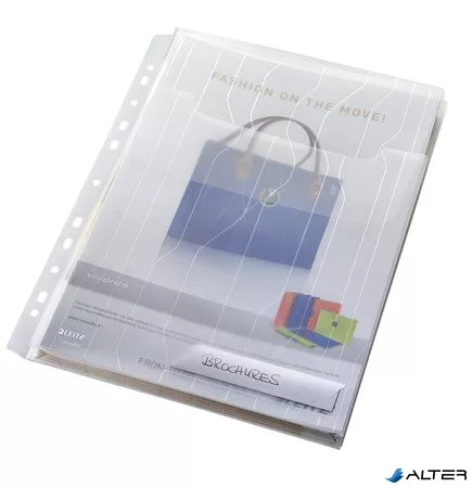 Genotherm, lefűzhető, A4, 200 mikron, füllel, LEITZ "CombiFile Jumbo", áttetsző