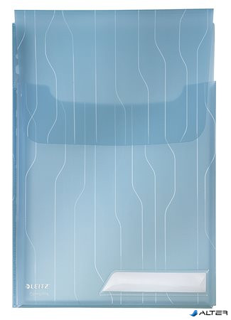 Genotherm, lefűzhető, A4, 200 mikron, füllel, LEITZ "CombiFile Jumbo", kék