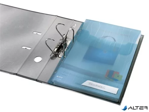 Genotherm, lefűzhető, A4, 200 mikron, füllel, LEITZ "CombiFile Jumbo", kék