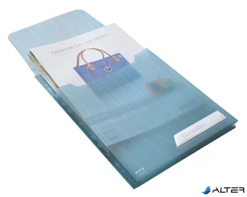 Genotherm, lefűzhető, A4, 200 mikron, füllel, LEITZ "CombiFile Jumbo", kék