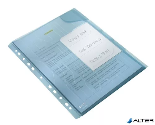 Rendszerező genotherm, lefűzhető, A4, 200 mikron, narancsos felület, LEITZ 'CombiFile', kék