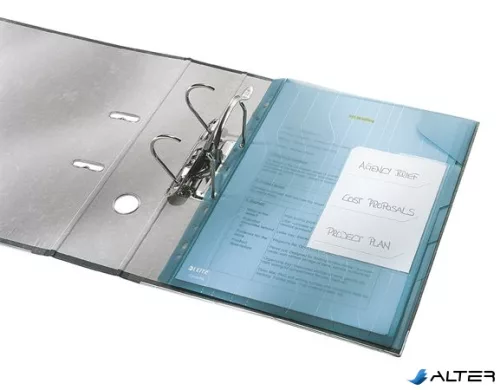 Rendszerező genotherm, lefűzhető, A4, 200 mikron, narancsos felület, LEITZ 'CombiFile', kék