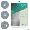 Genotherm, lefűzhető, A4, 170 mikron, narancsos felület, 20 mm, LEITZ "Jumbo"