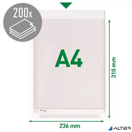 Genotherm, lefűzhető, A4, 170 mikron, narancsos felület, 20 mm, LEITZ "Jumbo"