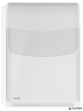 Genotherm, lefűzhető, A4, 170 mikron, narancsos felület, 20 mm, behajtható fül, LEITZ "Jumbo"