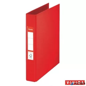   Gyűrűs könyv, 2 gyűrű, 42 mm, A5, PP, ESSELTE "Standard", Vivida piros