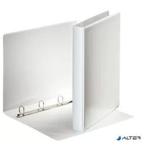   Gyűrűs könyv, panorámás, 4 gyűrű, D alakú, 35 mm, A4, PP, ESSELTE, fehér