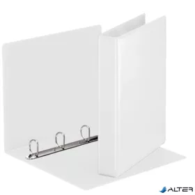   Gyűrűs könyv, panorámás, 4 gyűrű, D alakú, 50 mm, A4, PP, ESSELTE, fehér