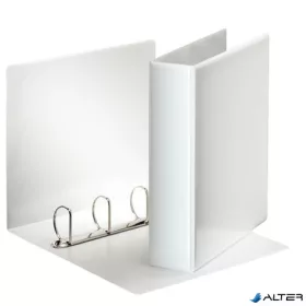   Gyűrűs könyv, panorámás, 4 gyűrű, D alakú, 75 mm, A4, PP, ESSELTE, fehér