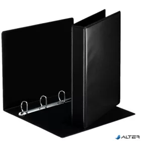   Gyűrűs könyv, panorámás, 4 gyűrű, D alakú, 50 mm, A4, PP, ESSELTE, fekete