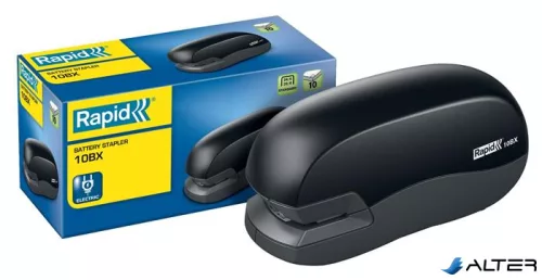 Tűzőgép, elektromos, 24/6, 26/6, 10 lap, RAPID 'Fixativ 10BX', fekete