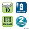 Tűzőgép, elektromos, 24/6, 26/6, 10 lap, RAPID 'Fixativ 10BX', fekete