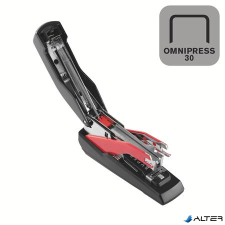 Tűzőgép, 30 lap, lapos tűzés, RAPID "Supreme OmniPress S030c", fekete/piros