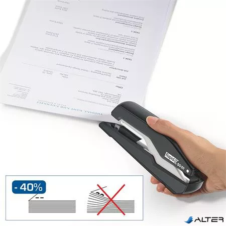 Tűzőgép, 60 lap, lapos tűzés, RAPID 'Supreme OmniPress S060', fekete