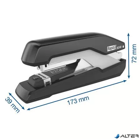 Tűzőgép, 60 lap, lapos tűzés, RAPID 'Supreme OmniPress S060', fekete