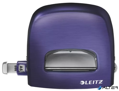 Lyukasztó, kétlyukú, 30 lap, fém, LEITZ 'Nexxt Style, titánkék