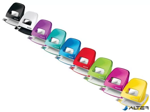 Lyukasztó, kétlyukú, 30 lap, LEITZ 'Nexxt Wow', piros