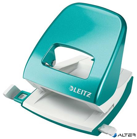 Lyukasztó, kétlyukú, 30 lap, LEITZ "Nexxt Wow", jégkék