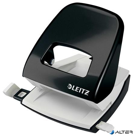 Lyukasztó, kétlyukú, 30 lap, LEITZ "Nexxt Wow", fekete