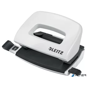   Lyukasztó, kétlyukú, 10 lap, fém, mini, LEITZ "Nexxt Wow", fehér