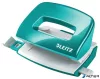 Lyukasztó, kétlyukú, 10 lap, fém, mini, LEITZ "Nexxt Wow", jégkék
