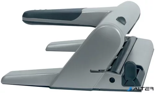 Lyukasztó, nagyteljesítményű, négylyukú, 30 lap, LEITZ "5114", ezüst
