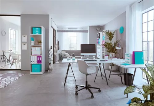 Irattároló, műanyag, 5 fiókos, LEITZ "Wow Cube", fehér/jégkék