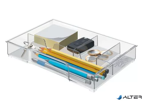 Rendszerező tálca Leitz "Plus/Wow Cube" fiókos irattárolókhoz, LEITZ, áttetsző