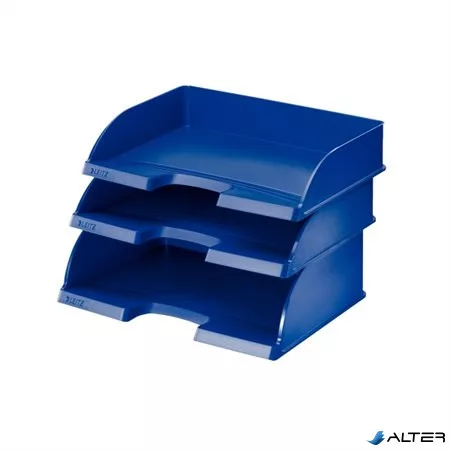 Irattálca, műanyag, oldalt nyitott, LEITZ "Plus Jumbo", kék