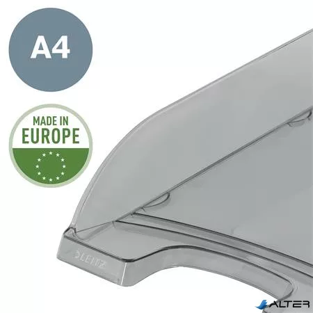 Irattálca, műanyag, LEITZ "Plus", füstszínű