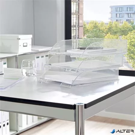 Irattálca, műanyag, LEITZ "Plus", víztiszta