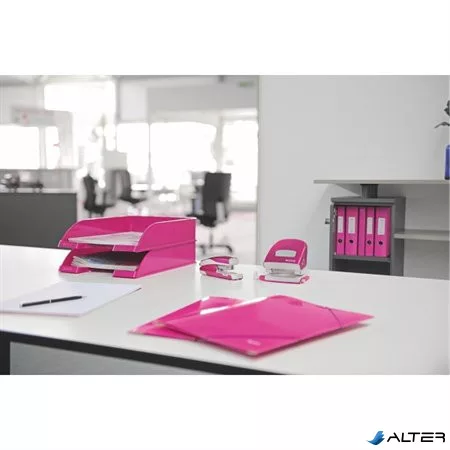 Irattálca, műanyag, LEITZ "Wow", rózsaszín