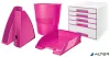 Irattálca, műanyag, LEITZ "Wow", rózsaszín