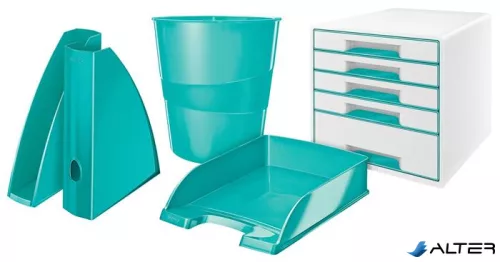 Irattálca, műanyag, LEITZ "Wow", jégkék