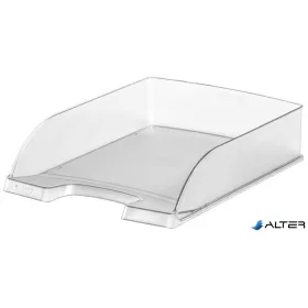   Irattálca, műanyag, LEITZ "Plus", áttetsző fehér